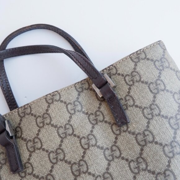 Authentic Preowned Gucci Brown GG Canvas Top Handle Handbag - Picture 8 of 12